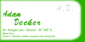 adam decker business card